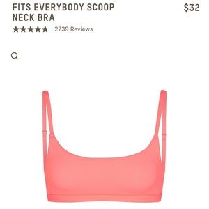 Skims Fits Everybody Scoop Neck Bra in Sorbet